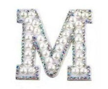 Load image into Gallery viewer, Letter Patches: Pearl &amp; Rhinestone
