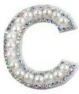 Letter Patches: Pearl & Rhinestone