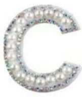 Load image into Gallery viewer, Letter Patches: Pearl &amp; Rhinestone
