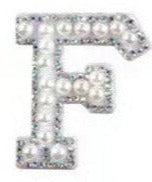 Letter Patches: Pearl & Rhinestone