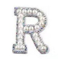 Load image into Gallery viewer, Letter Patches: Pearl &amp; Rhinestone
