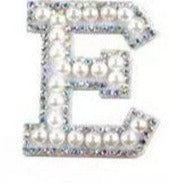 Letter Patches: Pearl & Rhinestone