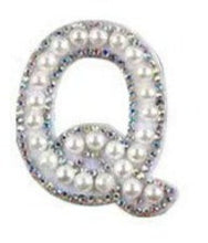 Load image into Gallery viewer, Letter Patches: Pearl &amp; Rhinestone
