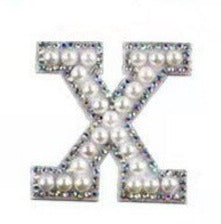 Letter Patches: Pearl & Rhinestone