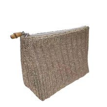 Clutch Straw Metallic Gold