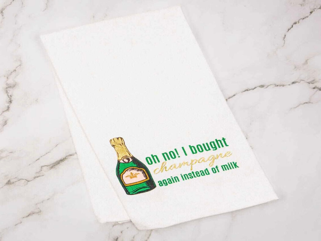 I Bought Champagne Again Hand Towel