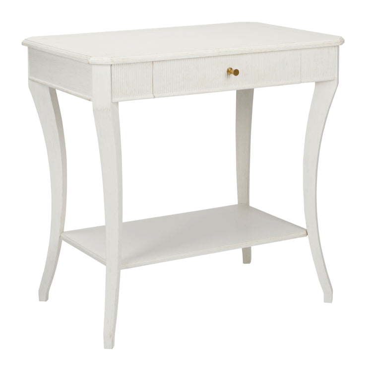 Sanibel Side Table in Shell White