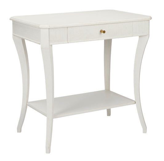 Sanibel Side Table in Shell White