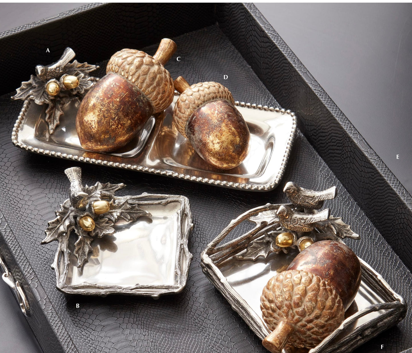 Gold & Bronze resin acorn