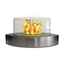 Load image into Gallery viewer, Curved Stainless Tabletop Fireplace
