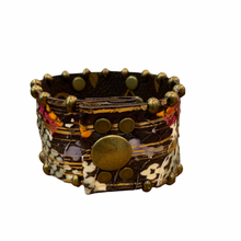 Load image into Gallery viewer, Brown LV Python Cuff
