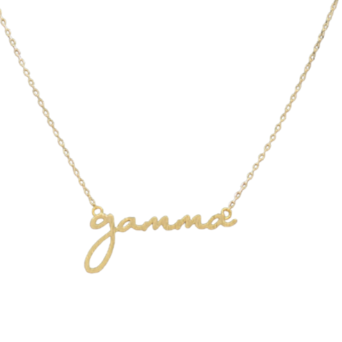 Sorority Italic Font Necklace