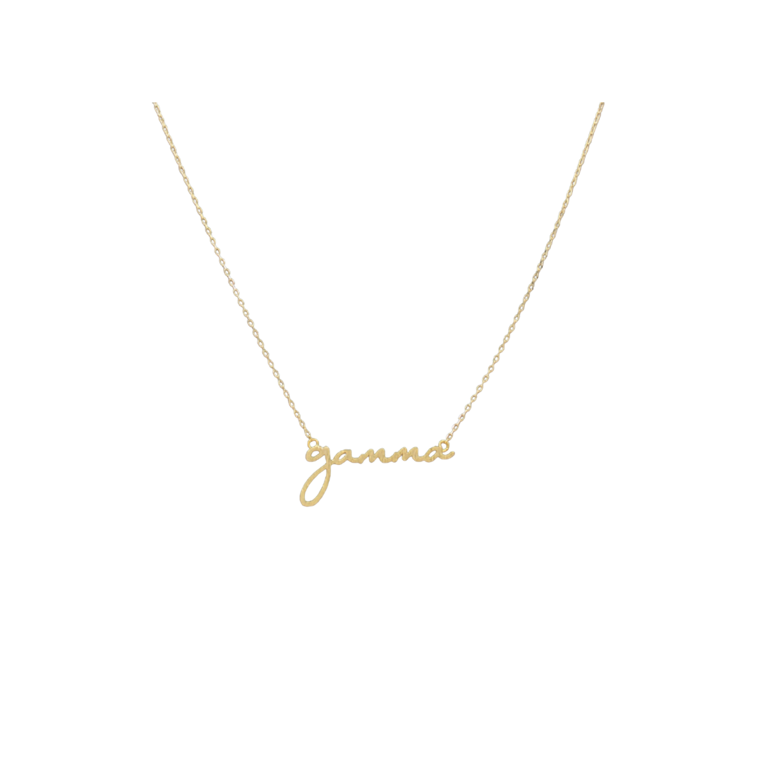 Sorority Italic Font Necklace