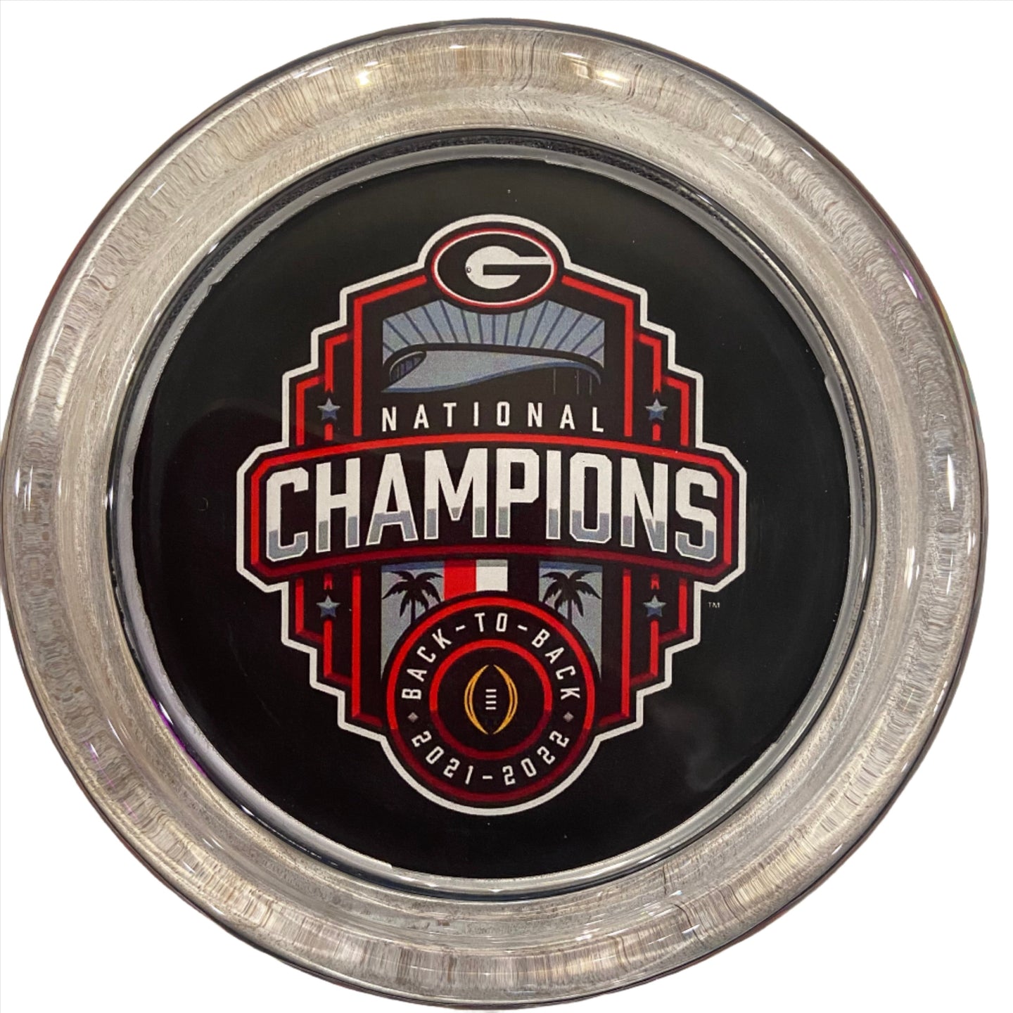 UGA Back to Back Championship Wine Coaster