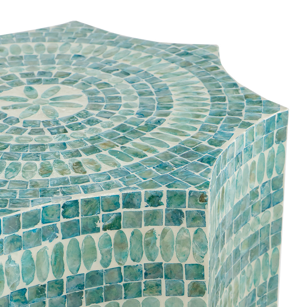 Turquoise Starburst Stool