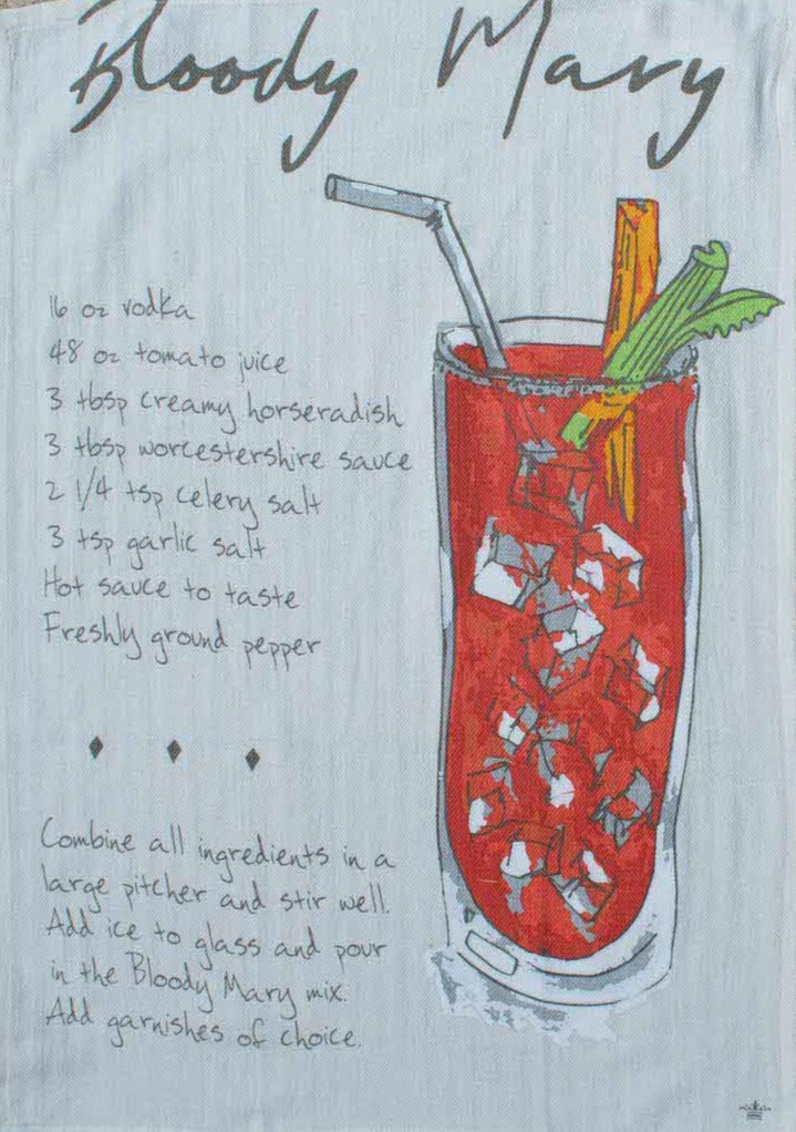 Cocktail Recipe Bar Towel
