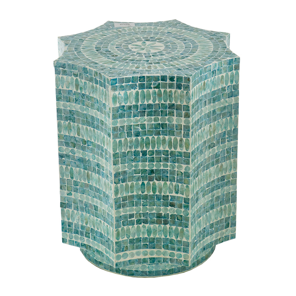 Turquoise Starburst Stool