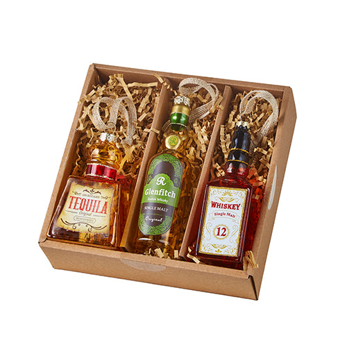 Set of 3 Spirited Christmas Ornaments 6.25”each