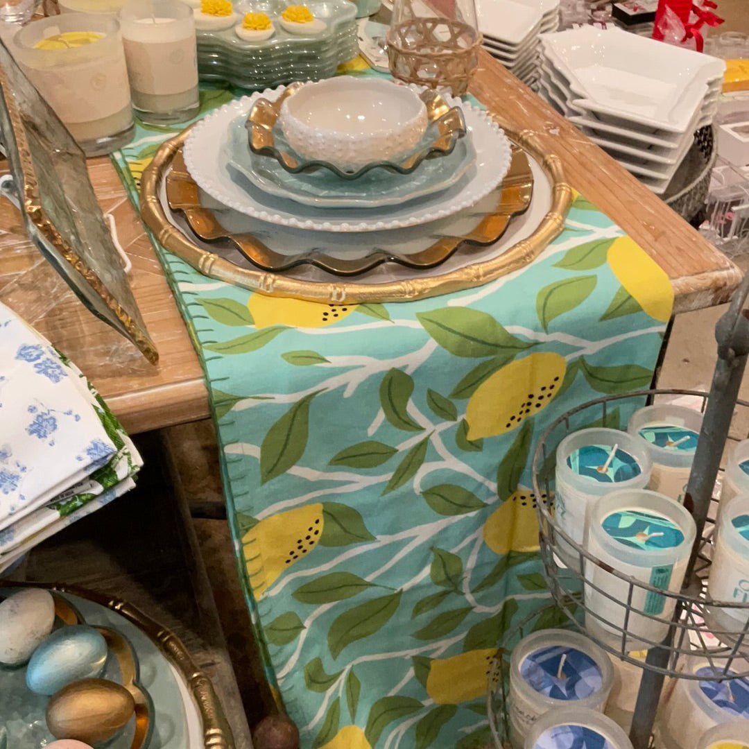 Lemon Print Table Cloth