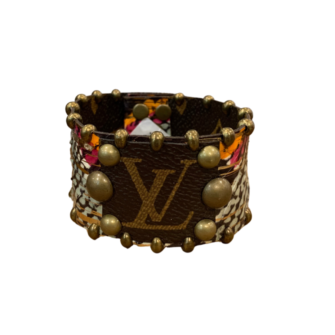 Brown LV Python Cuff