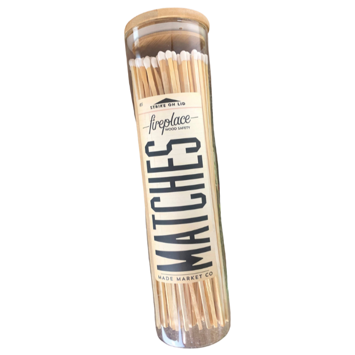 White Vintage Apothecary Fireplace Matches