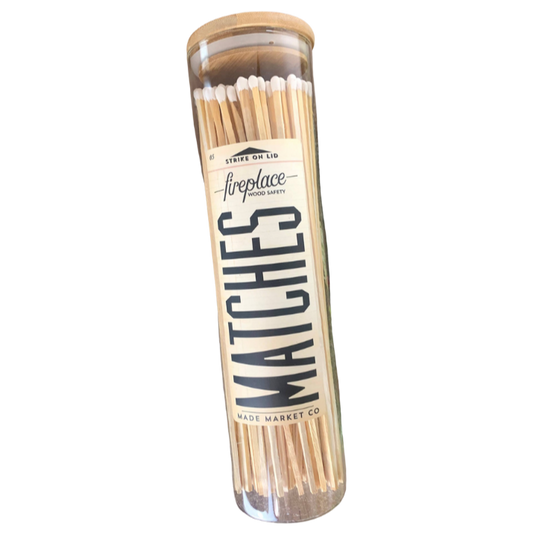 White Vintage Apothecary Fireplace Matches