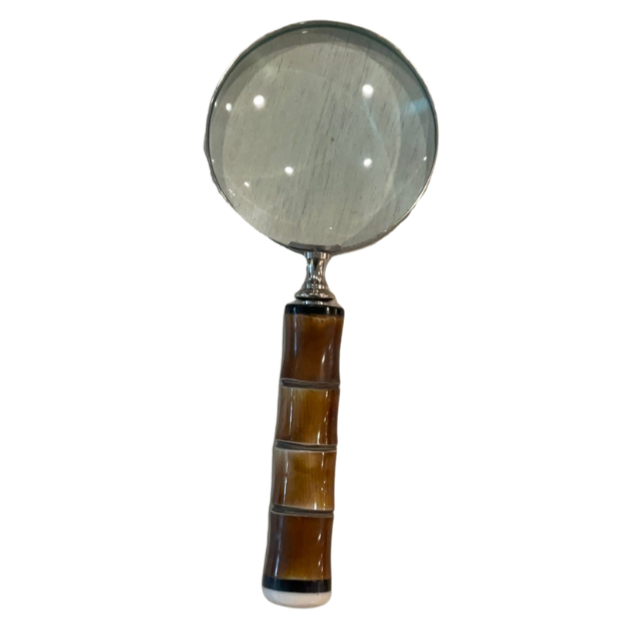 White, Brown, and Black Horn Magnifier