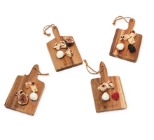 Load image into Gallery viewer, Wood Personal Charcuterie Board Set of 4
